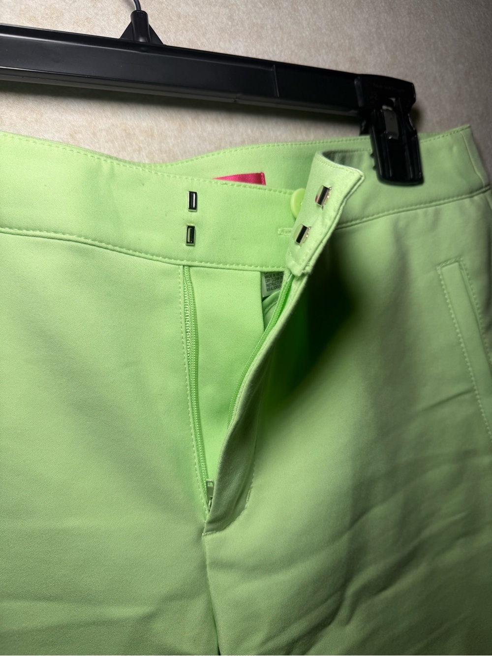 Catherine Malandrino Vintage Summer Spring Lime Neon Green Shorts Size 4 - Picture 4 of 9